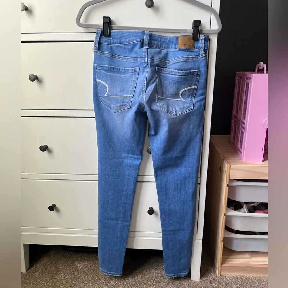 American Eagle Outfitters Light Blue Skinny Jeggings Jeans - Picture 4 of 9